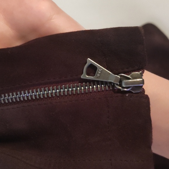 Theory Shezi K Combo Moto Jacket in Eggplant Purple Suede Size Small  Cropped - Picture 4 of 11